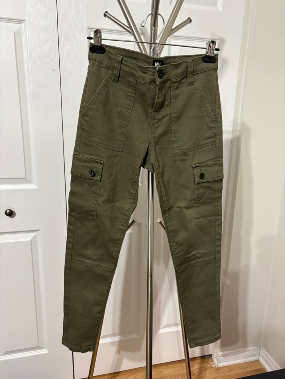 Slim Cargo Pants - Olive Green